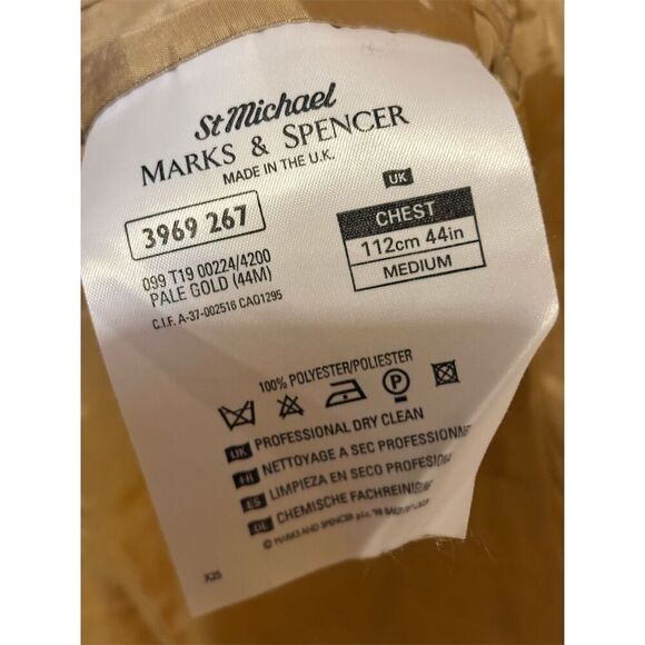 Vintage Marks & Spencer Men's Blazer Gold Medium Classic Formal - Picture 7 of 10